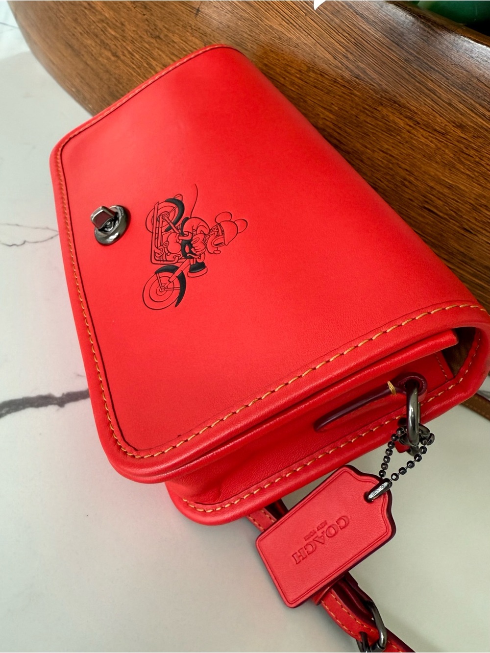 Coach x Disney Red Penny Crossbody with Mickey Limited - Picture 8 of 16